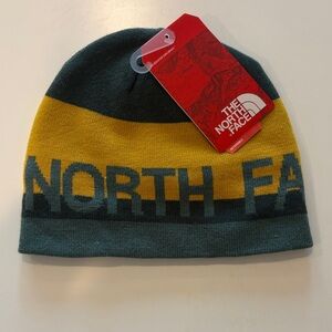 The North Face Two-Tone Beanie in Yellow and Green